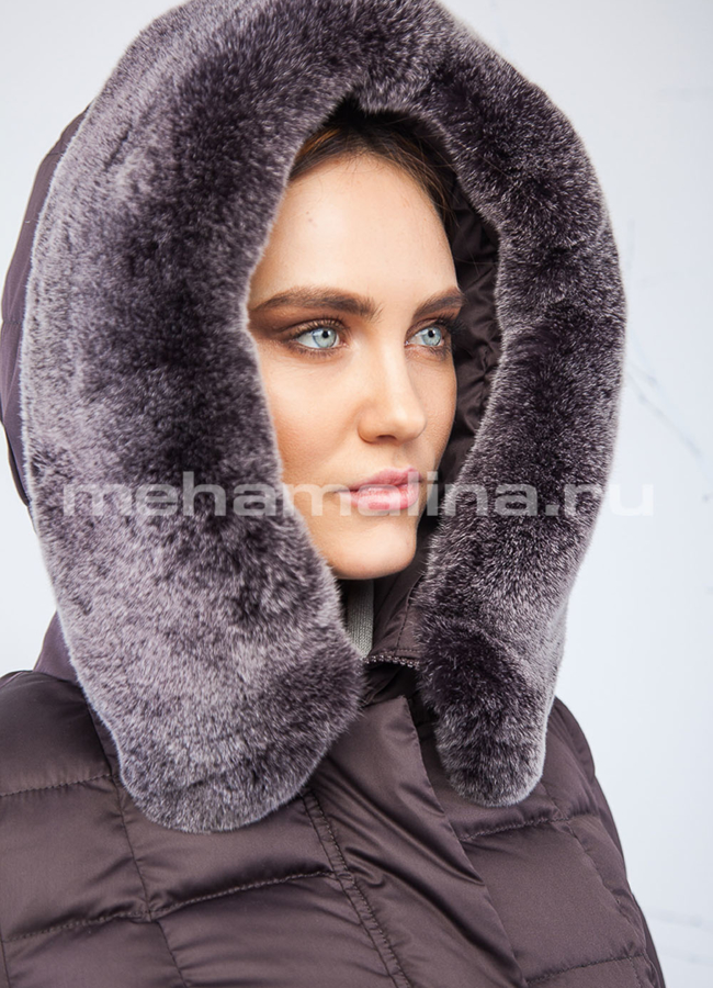 Пуховик с капюшоном модель № П-205 в кредит