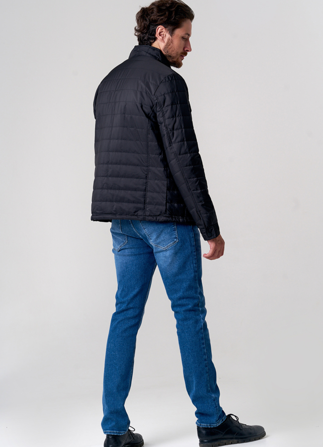 Утепленная мужская куртка с воротником стойкой модель № 937-4 в кредит