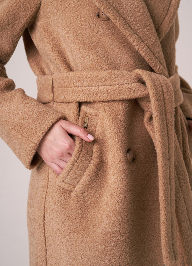 Утепленное пальто из шерсти модель № 232 в кредит