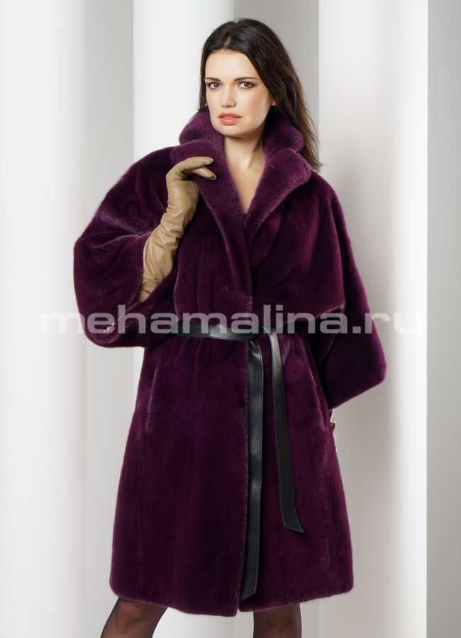 Норковая шуба модель № S-650 универмаг малина