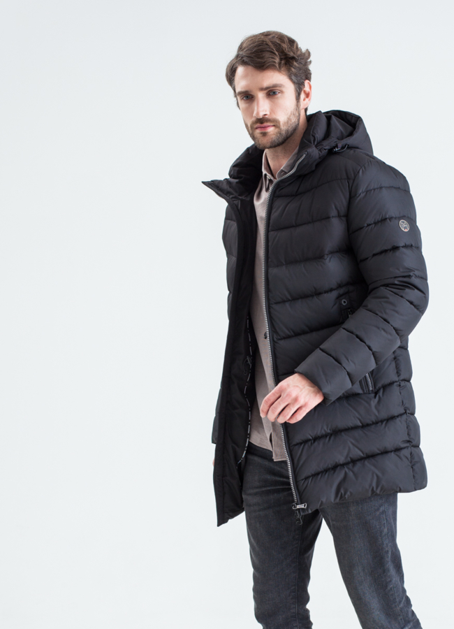 Зимняя куртка мужская модель № КМ-75 меха малина