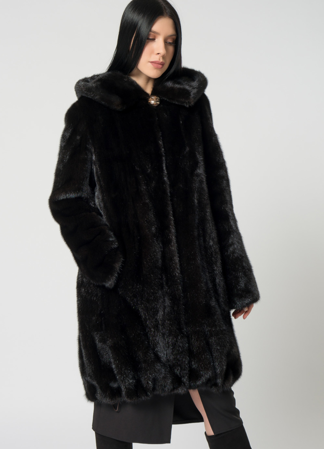 Норковая шуба с капюшоном модель № 25929 универмаг малина Норковая шуба с капюшоном модель № 25929 универмаг малина
