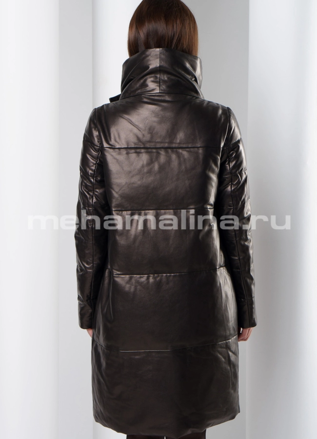 фото Пальто из кожи модель № K-383