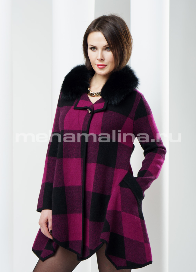 фото Пальто из кашемира, цвет фуксия модель № BP-5