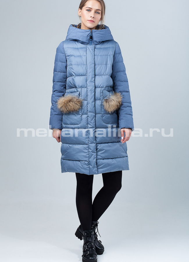 Зимний пуховик на био пухе модель № П-260 в кредит