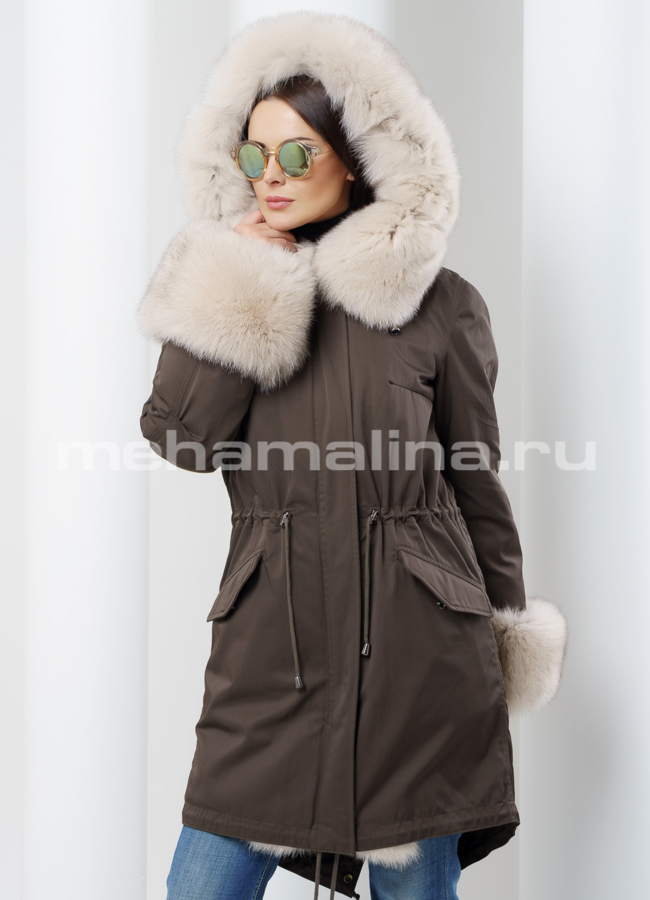Парка на меху Malina siberian wear модель № П-105 универмаг малина