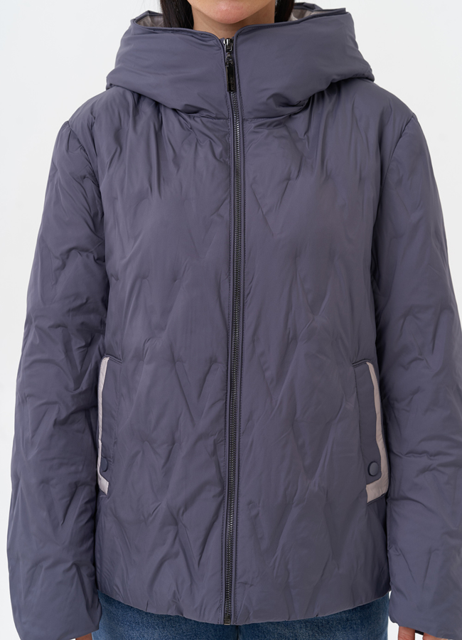 Женская утепленная куртка с капюшоном модель № 29901 универмаг малина