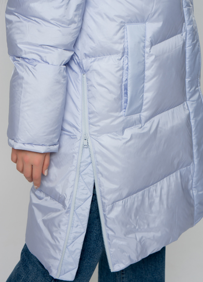 Пуховик женский с капюшоном  модель № 22169 универмаг малина