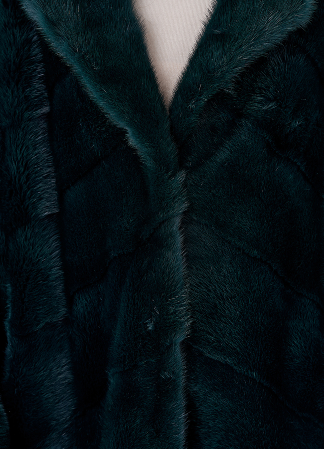 Шуба из норки с английским воротником  модель № 24222 в рассрочку