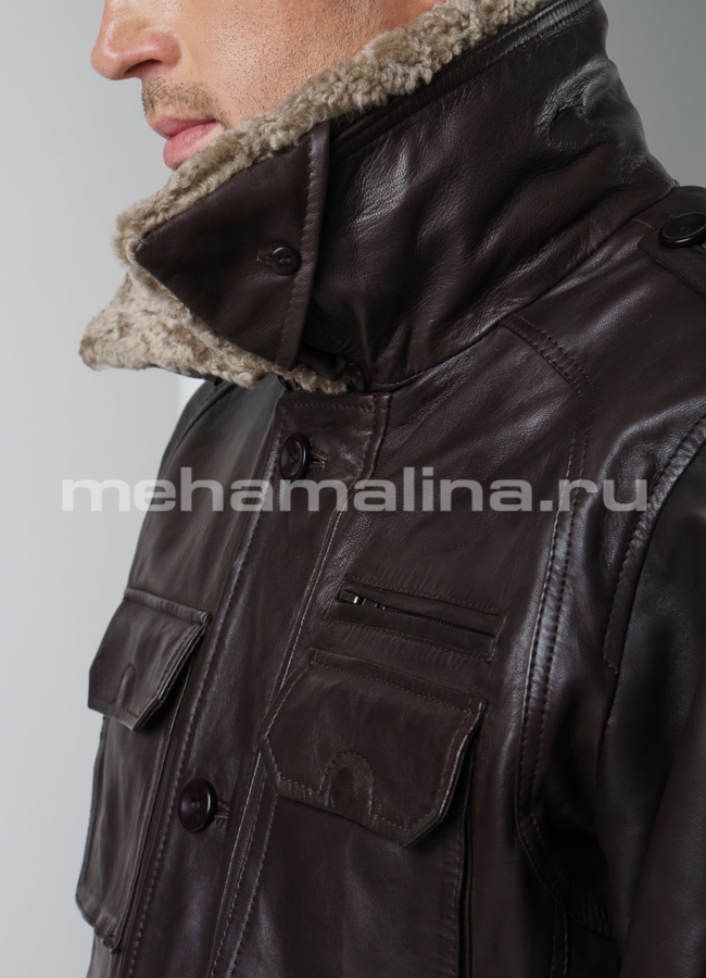 Утепленная куртка модель № KP-197 универмаг малина