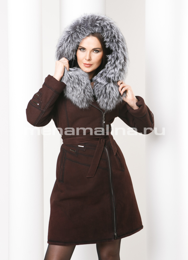 Дубленка с чернобуркой модель № D-161 в кредит