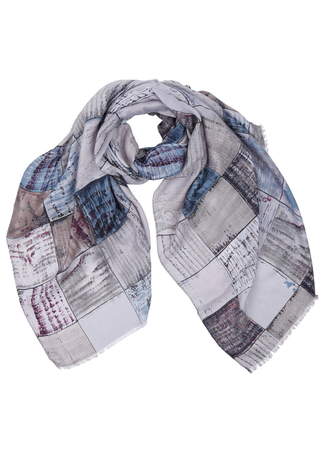 Шарф модель № А-60 меха малина