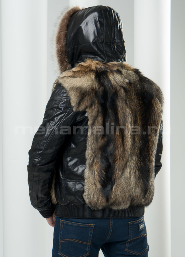 фото Зимняя куртка на резинке из волка модель № dm-60