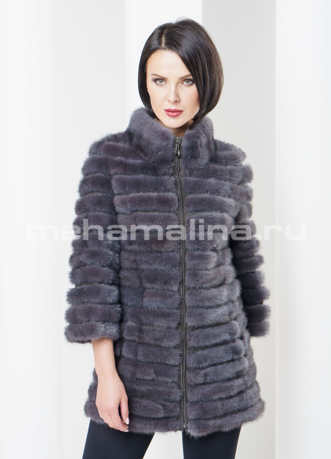 Норковый жакет, цвет графит модель № M-66 в рассрочку