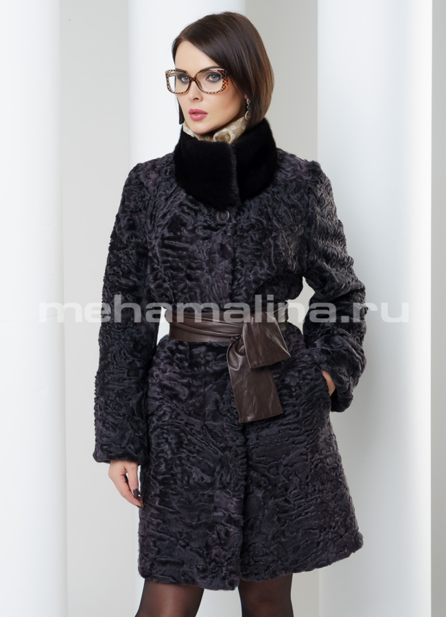 Шуба, каракуль модель № S-473 универмаг малина