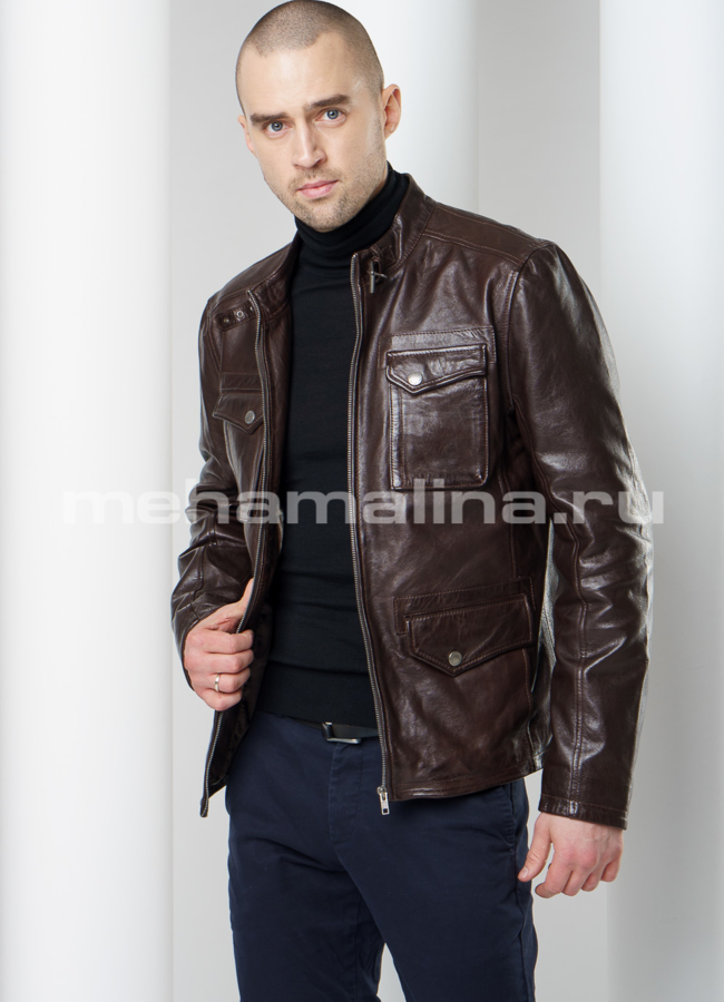 Куртка  модель № KP-215 меха малина