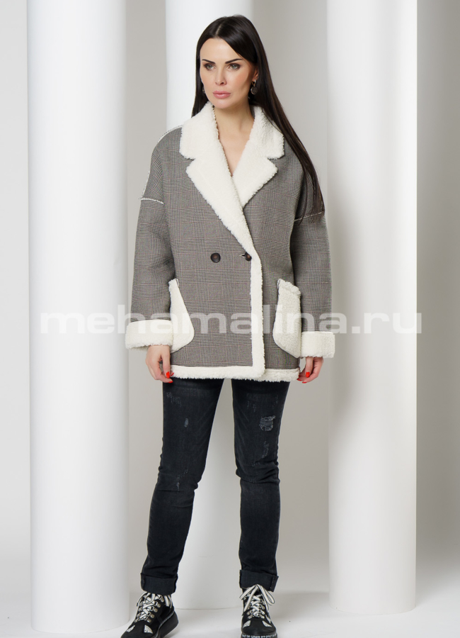 фото Укороченное пальто oversize модель № 18-41