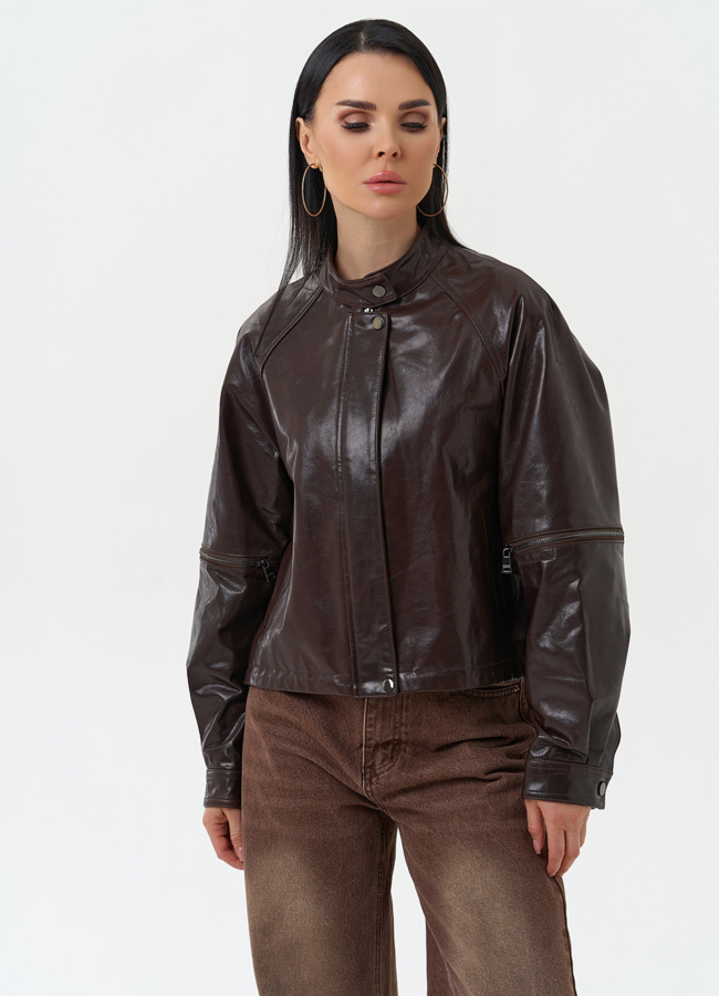 фото Куртка женская из натуральной кожи модель № 30362