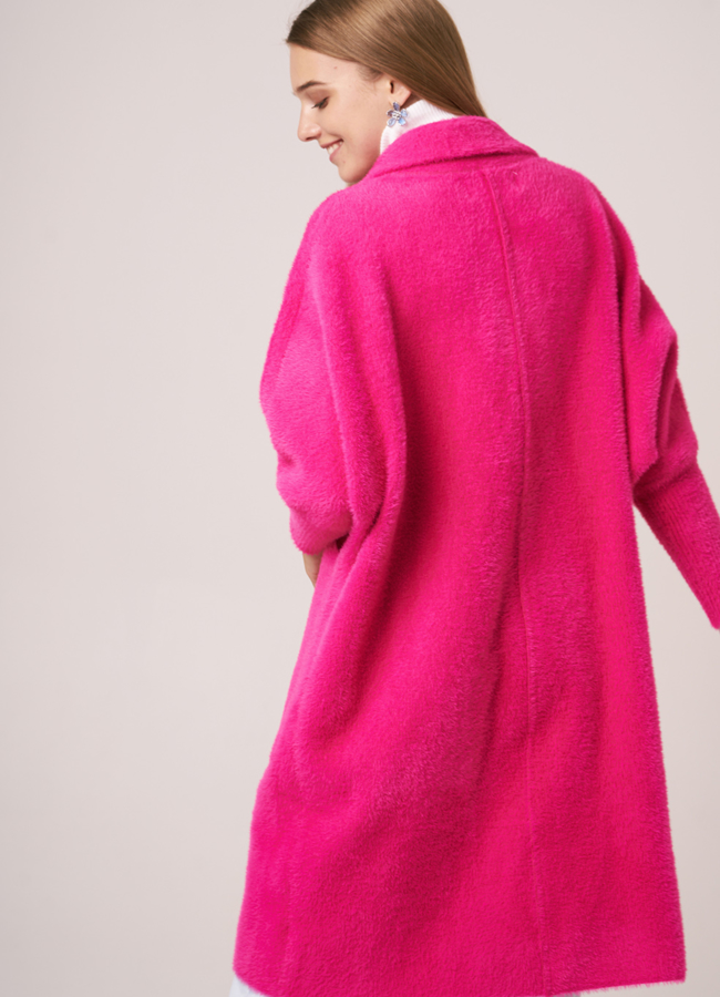 Кардиган на кнопках в цвете фуксия модель № 1863 в кредит