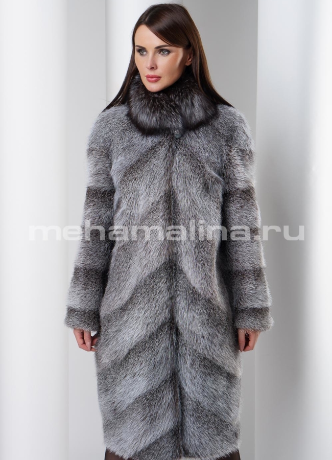 Шуба нутрия Астория модель № S-545 меха малина