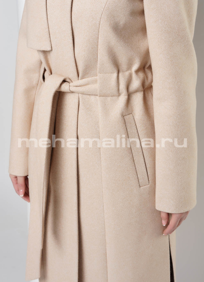 Женское пальто с отложным воротником модель № 518 универмаг малина