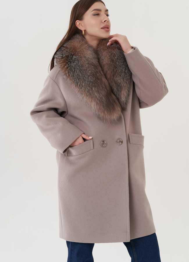 Полупальто утепленное с английским воротником  модель № 25879 в кредит
