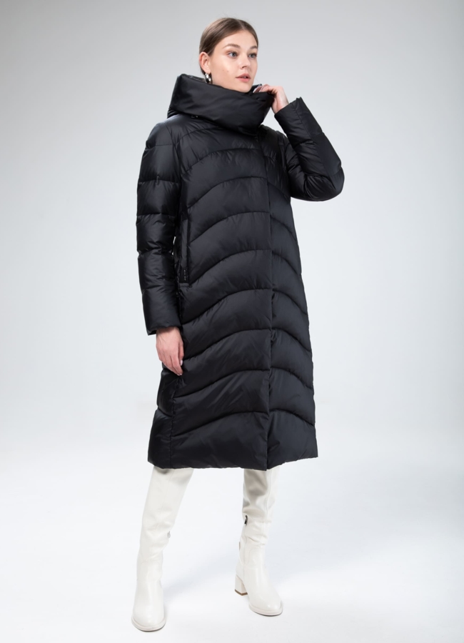 Женский пуховик с капюшоном  модель № 25800 в рассрочку
