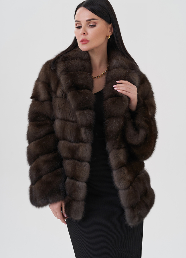 Шуба из соболя  модель № 24636 универмаг малина