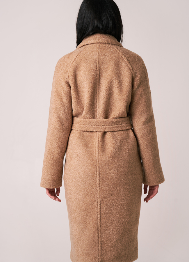 фото Утепленное пальто из шерсти модель № 232