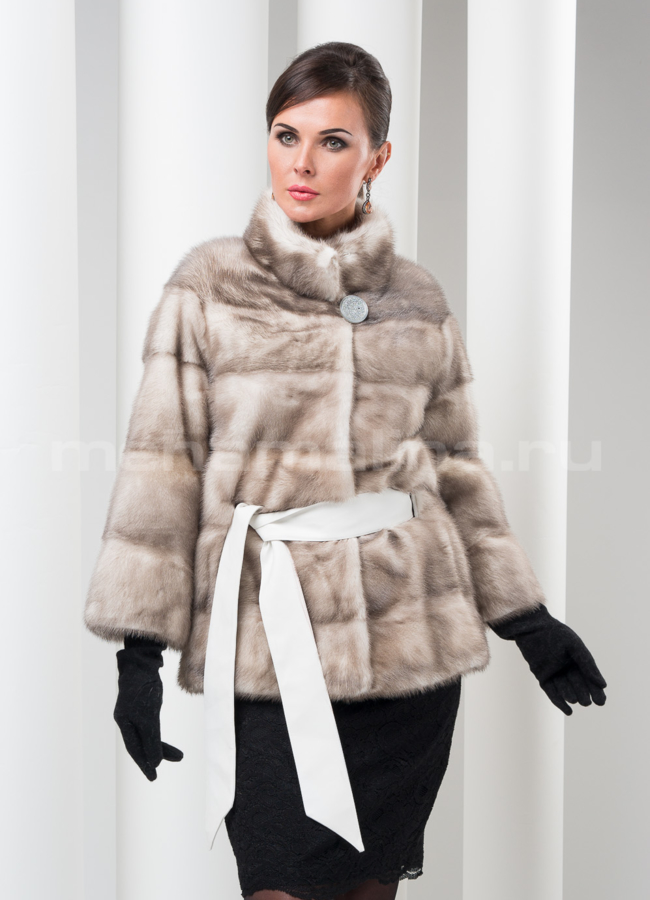 Шуба норка, цвет колотые лед модель № S-161 в кредит