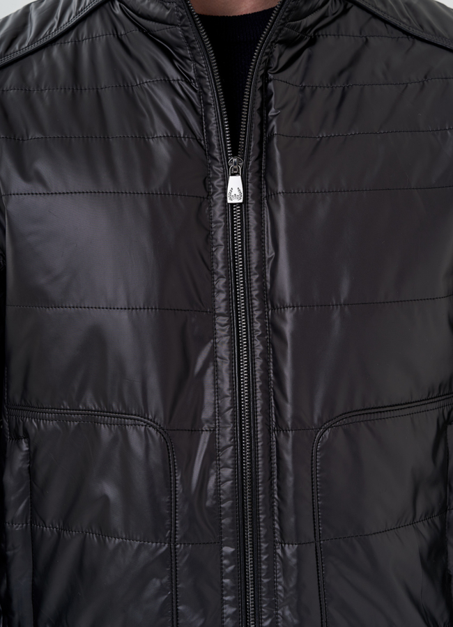 Куртка бомбер черного цвета  модель № 24353 универмаг малина