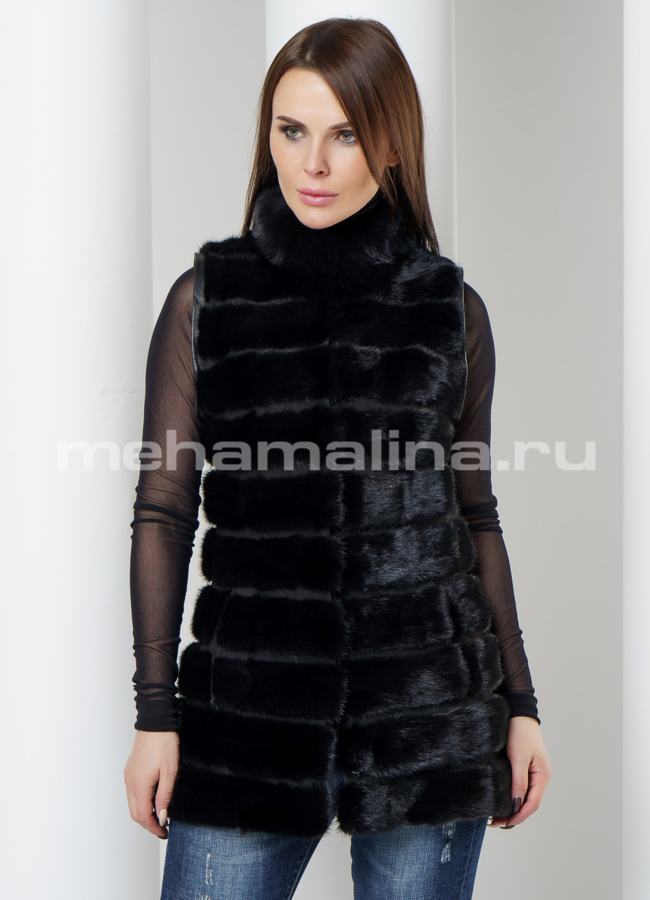 Френч с кожаными рукавами модель № K-398 в кредит