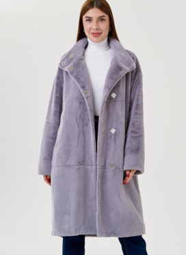 Женское пальто из искусственного меха 