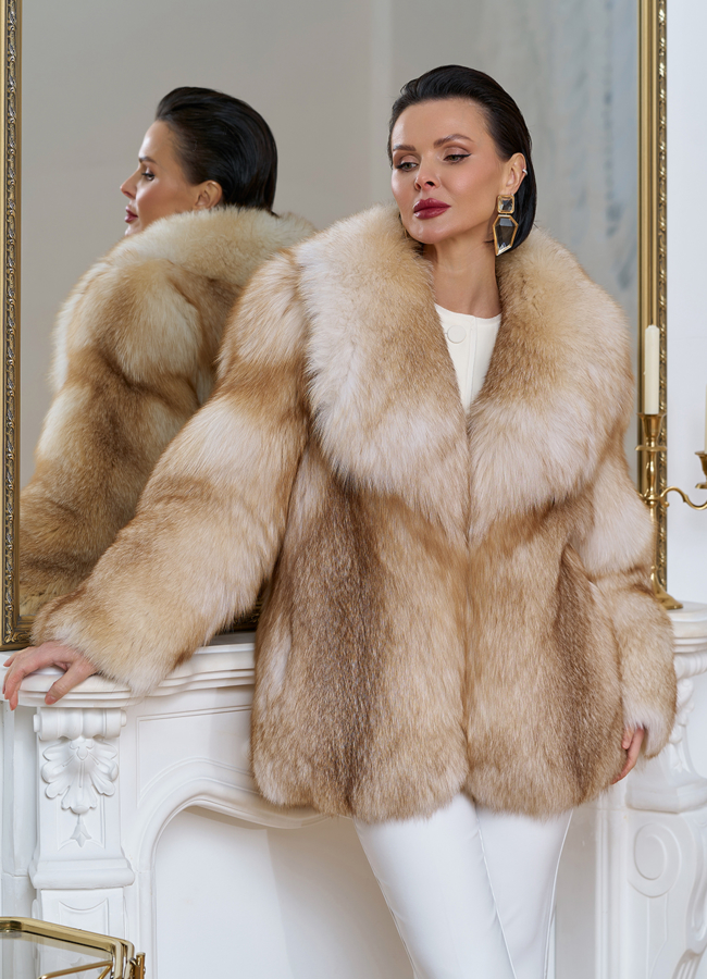 Куртка из лисы модель № 32014 в кредит