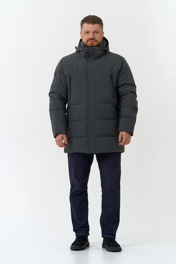 Мужской пуховик с капюшоном 
