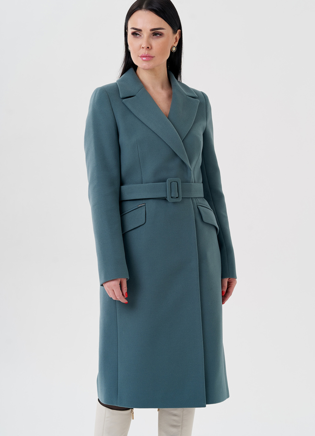 фото Женское пальто с английским воротником   модель № 23450