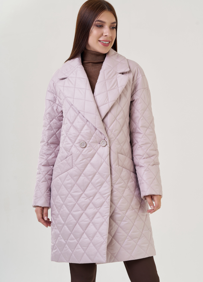 фото Женское утепленное пальто с английским воротником  модель № 22465