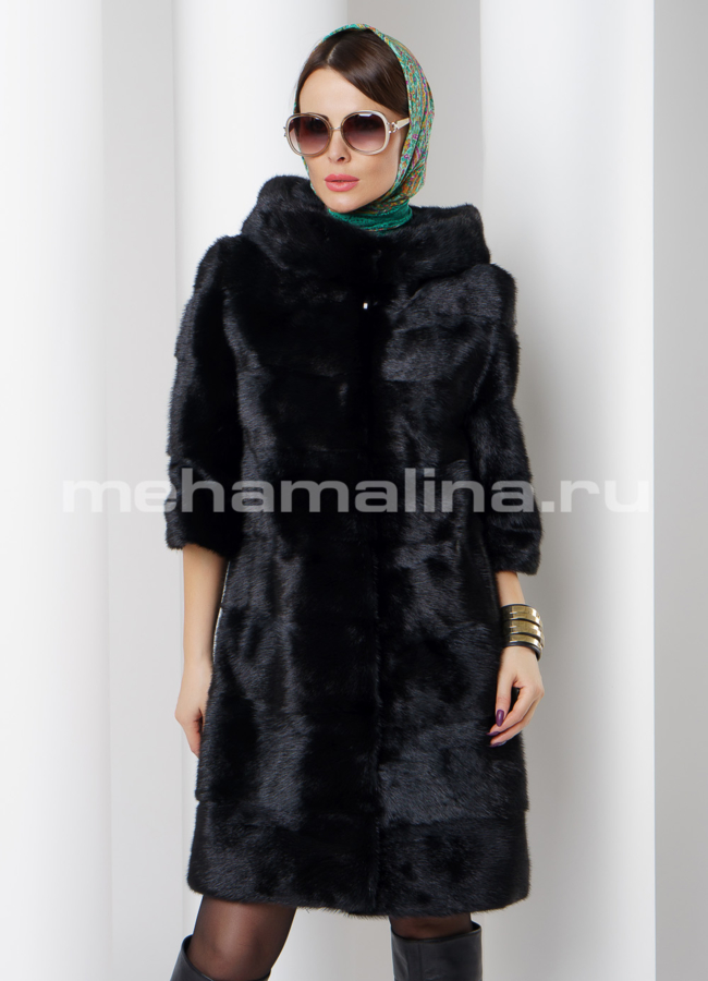 Шуба норка модель № S-526 универмаг малина