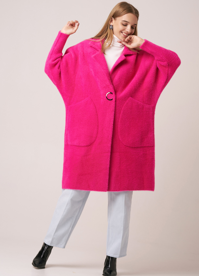 Кардиган на кнопках в цвете фуксия модель № 1863 универмаг малина