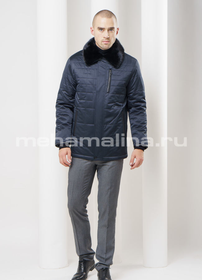 Куртка синего цвета, на молнии модель № КМ-9 в рассрочку