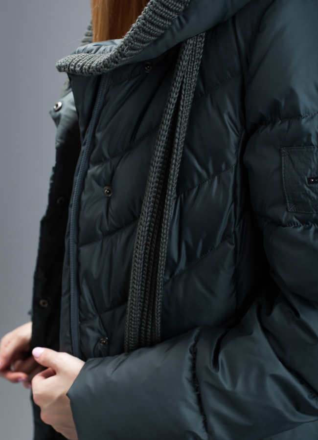 Пуховик женский на биопухе модель № П-310 в рассрочку