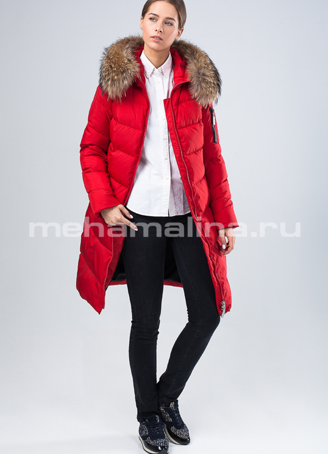 Пуховик с капюшоном модель № П-266 универмаг малина