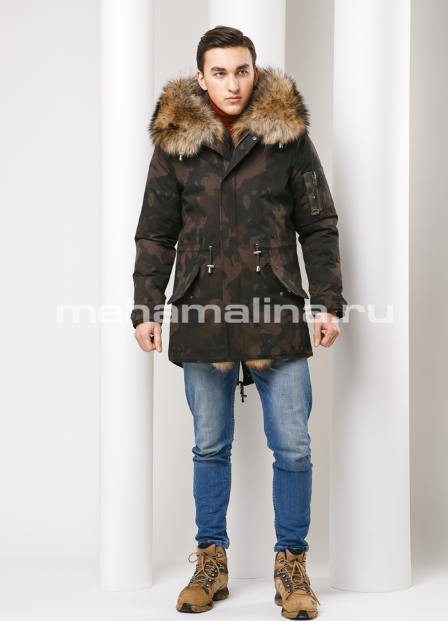 Парка мужская с капюшоном модель № KM-27 в рассрочку
