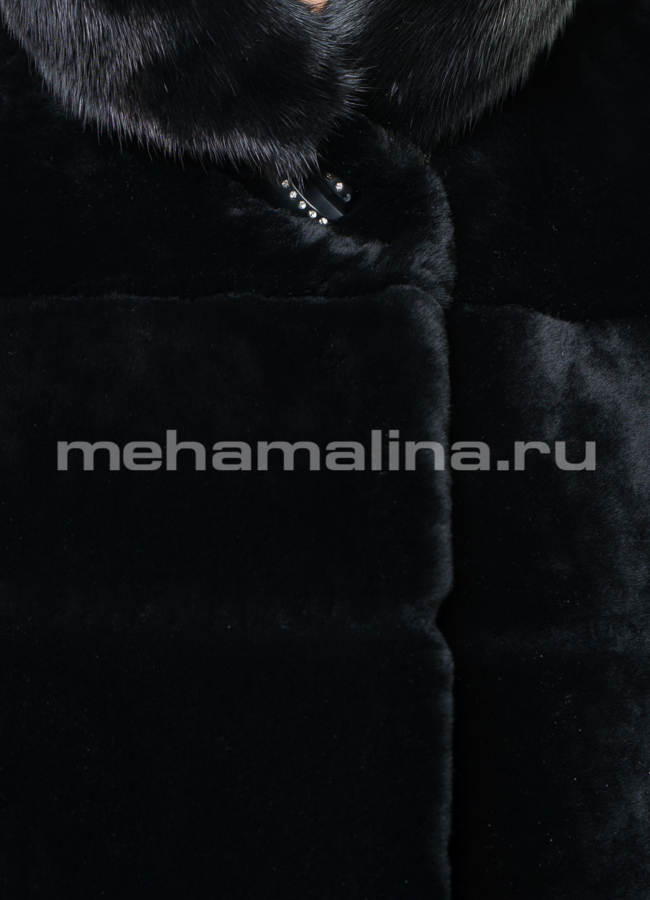 Шуба с капюшоном модель № S-560 универмаг малина