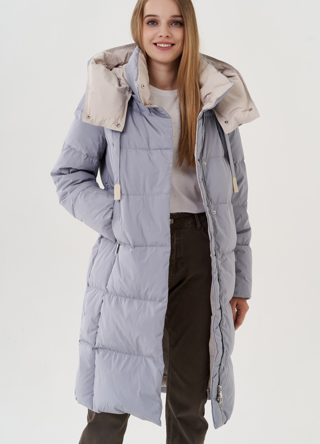 фото Женский пуховик с капюшоном  модель № 25706