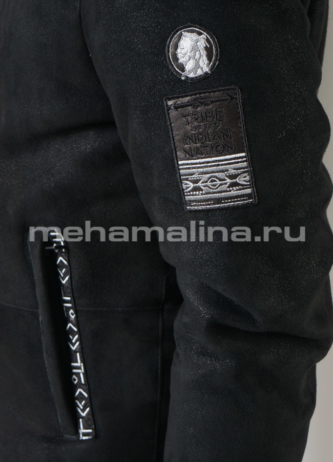 Мужская дубленка на молнии модель № DM-125 в рассрочку