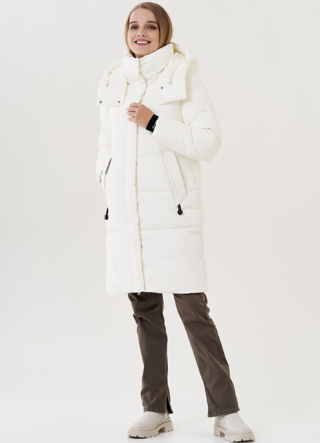 фото Женский пуховик с капюшоном  модель № 24949