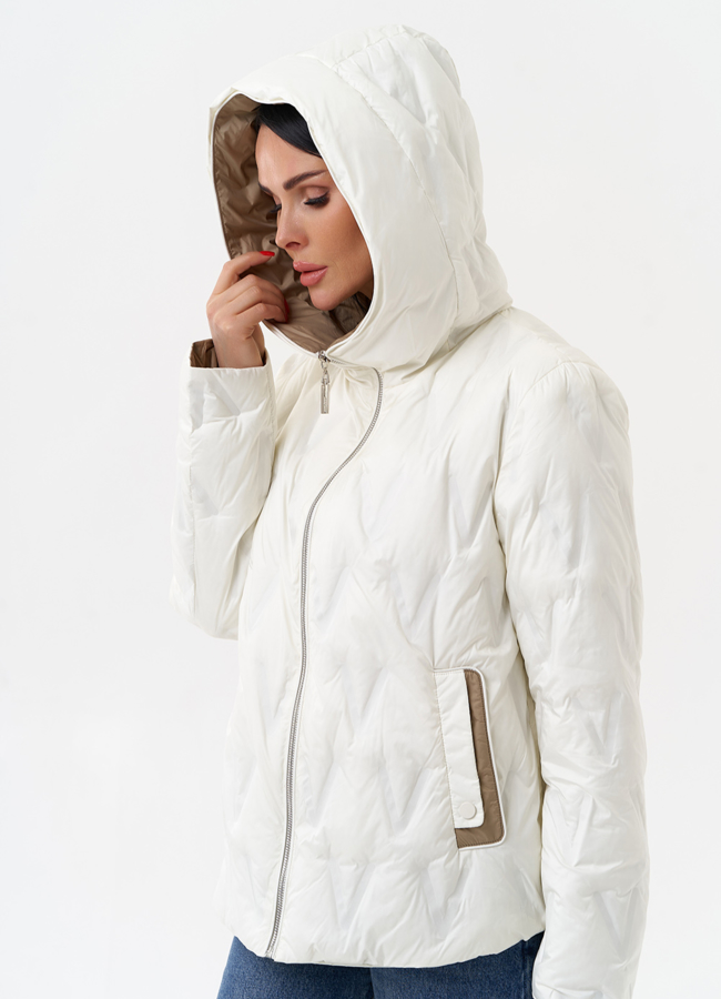 Женская утепленная куртка с капюшоном модель № 29940 универмаг малина