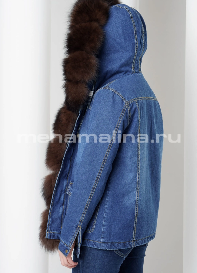 Джинсовая парка модель № П-217 универмаг малина