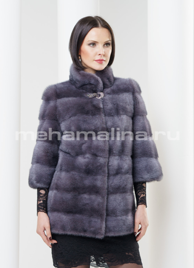 Шуба из норки укороченная, поперечка модель № S-321 в кредит